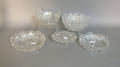Five pieces of cut glass