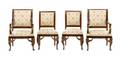 Set of 4 Empire Style Gilt Bronze Mounted Chairs