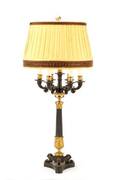 French Empire Bronze Candelabra Converted Lamp