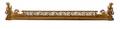 Palatial French Brass Fire Fender w Torch Finials