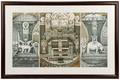 John T Biggers Family Ark Lithograph Triptych