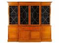 Fine Georgian Style Breakfront Secretaire Bookcase