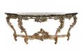 Italian Rococo Polychrome  Carved Console Table