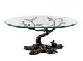 Bronze  Glass Sculptural Coffee Table Rabbit