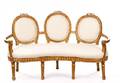 Neoclassical Style Giltwood Settee L 18th C