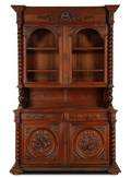 Palatial Oak Carved Buffet a Deux Corps 19th C