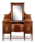 English Edwardian Inlaid Vanity T Simpson  Son