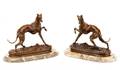 Pair of After Mene Bronze Greyhounds Susse Freres