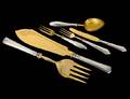 CONTINENTAL SILVER HANDLED FISH SLICE AND FORK