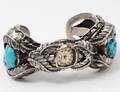 NATIVE AMERICAN STERLING SILVER WATCH BRACELET