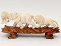CARVED IVORY ANIMAL GROUP
