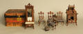 Group of Gothic Revival doll furniture