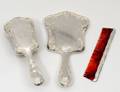 THREE PIECE STERLING SILVER DRESSER SET