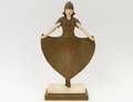 ART DECO GILT METAL AND PAINTED METAL DANCER
