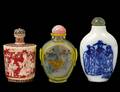 GROUP OF THREE SNUFF BOTTLES