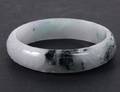 CARVED WHITE JADE BANGLE
