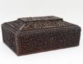 CARVED WOOD SEWING BOX