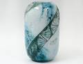 LEGRAS GREEN SWIRL GLASS VASE