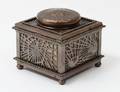 TIFFANY STUDIOS BRONZE PINE NEEDLES INKWELL