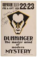 Dunninger Joseph Dunninger the Master Mind of Modern