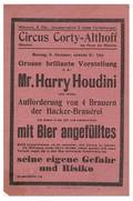 Houdini Harry Ehrich Weisz Circus CortyAlthoff