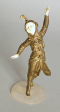 Bronze and ivory figure of a dancing girl