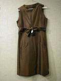 Christian Dior Boutique Brown Dress with Sash Bow