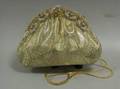 Jeweled Gilt Peacock Feather Pattern Cloth Purse