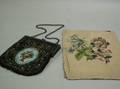 Embroidered Silk Brides Bag and a Beaded Purse