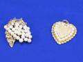 Two 14kt Gold and Pearl Brooches