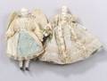 Two Small Blonde Pariantype Shoulder Head Dolls