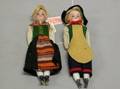 Pair of Small Closed Mouth German Bisque Dolls
