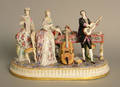 Large porcelain figural group of musicians