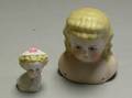 Two Bisque and Parian Doll Heads