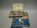 Elaborately Embossed French Boxed Tapisserie Set and a Sewing Kit