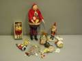 Group of Old Santa and Other Christmas Figures