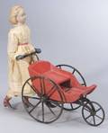 Goodwin Girl Pushing Carriage Clockwork Toy