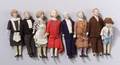 Family of Eight Dollhouse Dolls