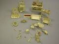 Group of Miniature Carved Ivory European Furniture