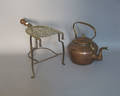 Brass and iron kettle stand