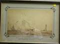 Victorian Framed Photo of the Schooner Yacht Columbia