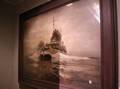 Oak Framed Large Format Photograph of a World War I Era US Warship