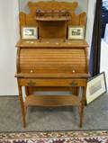 Late Victorian Childs Oak Rolltop Desk