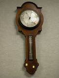 Mahogany Inlaid Aneroid Barometer