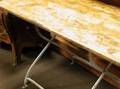 French Pine and Wrought Iron Folding Table