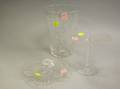 Pairpoint Colorless Cut Glass Cattail Vase a Tazza and Dish