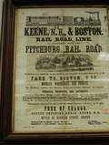 Keene New Hampshire  Boston Railroad Broadside