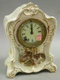 Royal Bonn Rococostyle Decorated Ceramic Mantel Clock