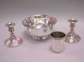 Reed  Barton Sterling Silver Revere Bowl Frank W Smith Sterling Beaker and a Pair of Gorham Sterling Candleholders