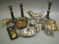 Fifteen Pieces of Sterling and Plated Silver Table Items